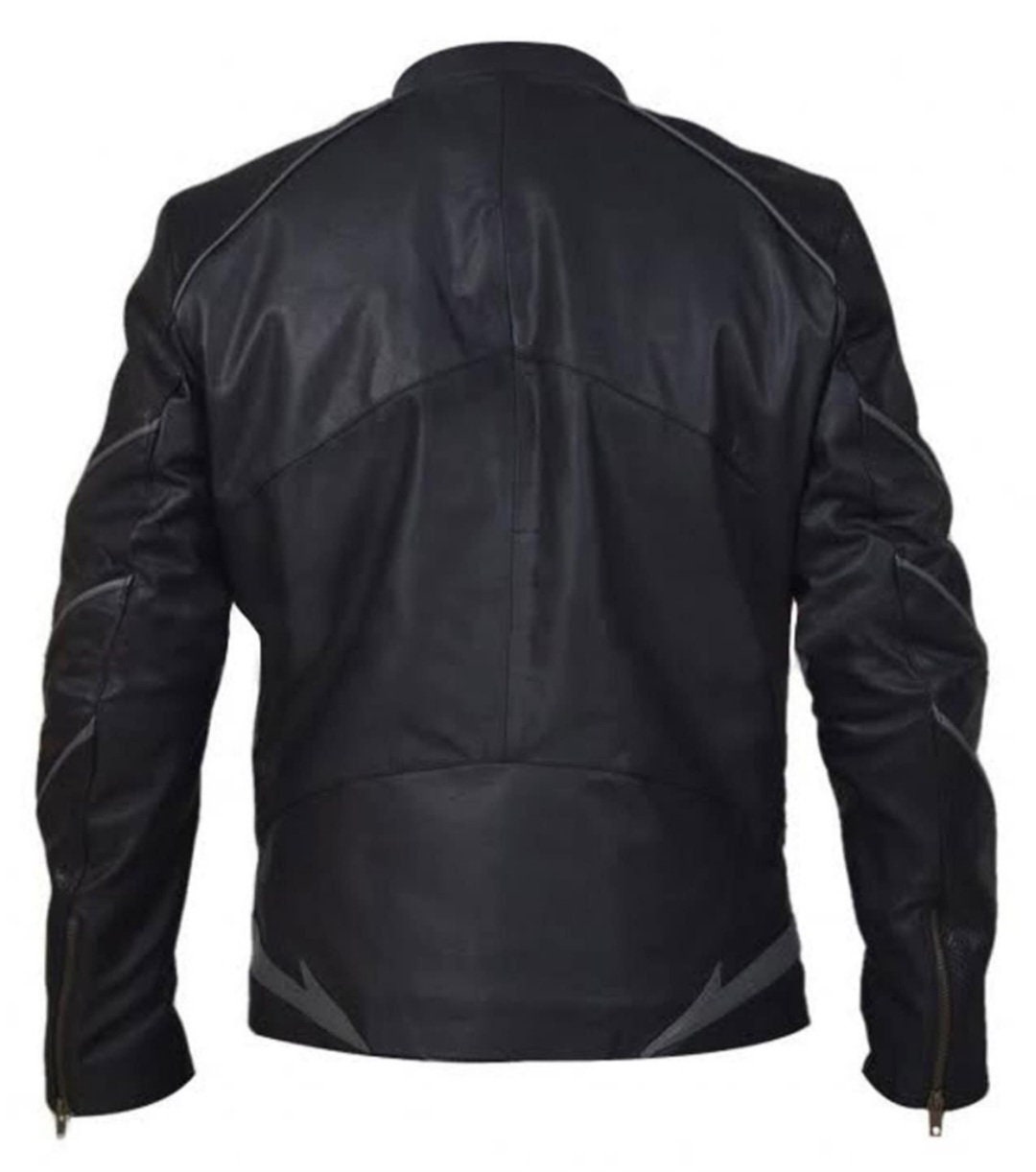 Handmade Flash Barry Allen Leather Jacket