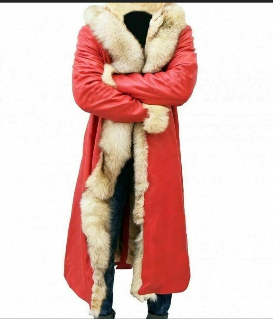 Kurt Russell Santa Claus Leather Trench Coat