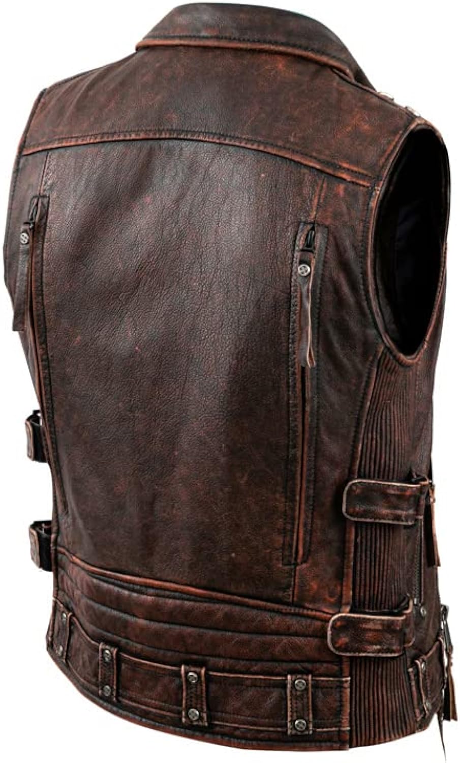 Biker Men's Brando Genuine Cowhide Leather Vest