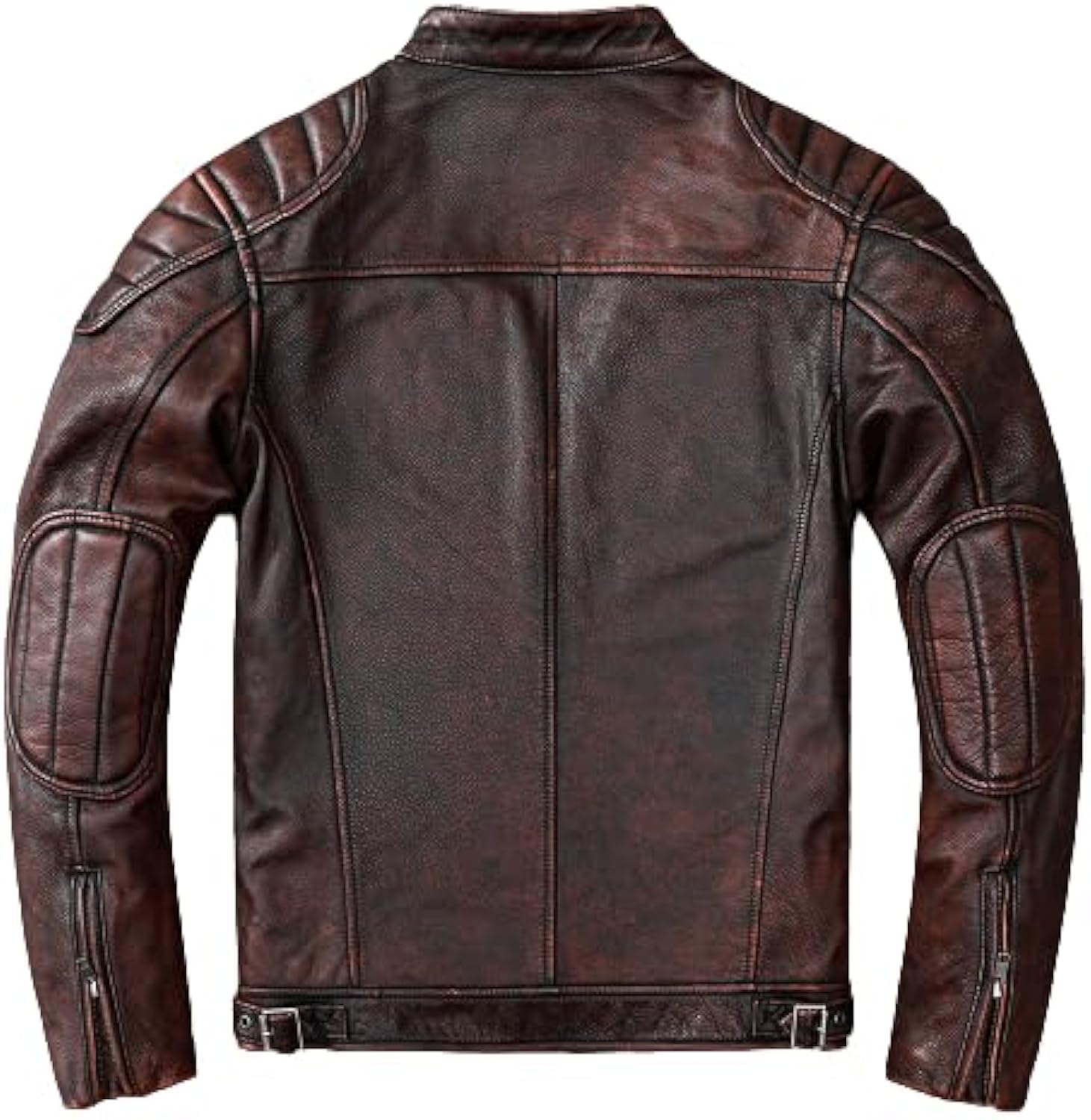 Real Black\Brown - Cowhide Genuine Leather Jacket Men Motorcycle