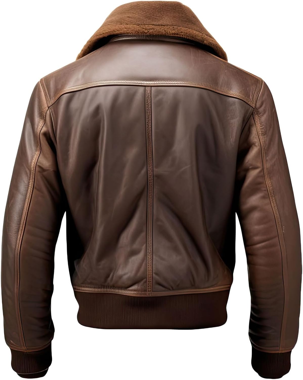 Coffee Brown Sheepskin Aviator: Timeless Style, YKK Zipper, Utility Pockets for Warmth and Comfort.