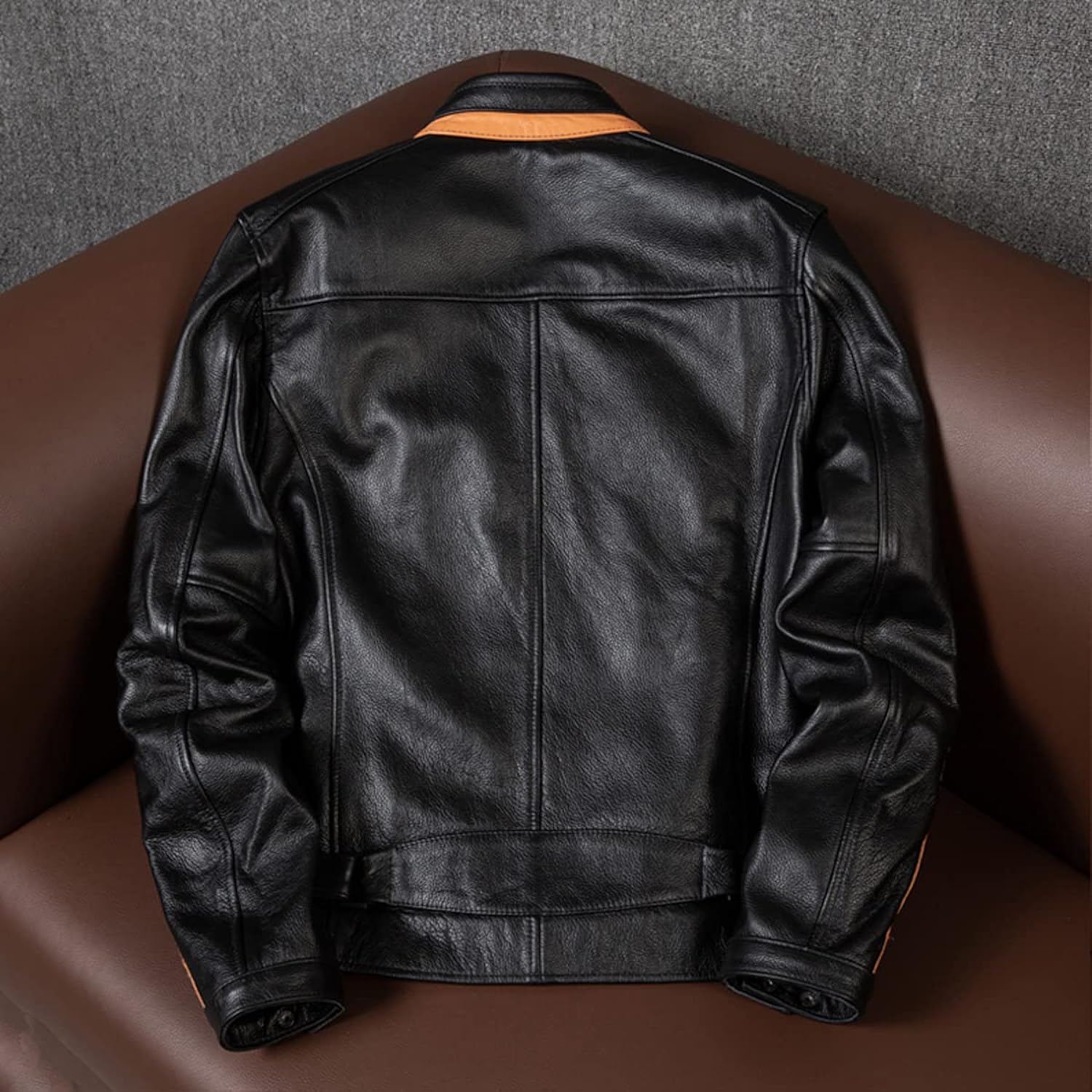 Elevated Elegance: Genuine Cowhide Leather Jacket for Timeless Style