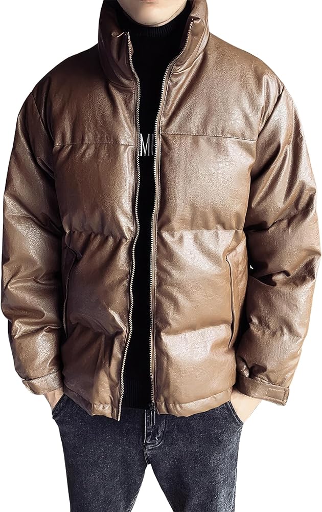 Exceptional Baggy Puffer Leather Jacket: Unrivaled Warmth & Distinctive Charm for Winter