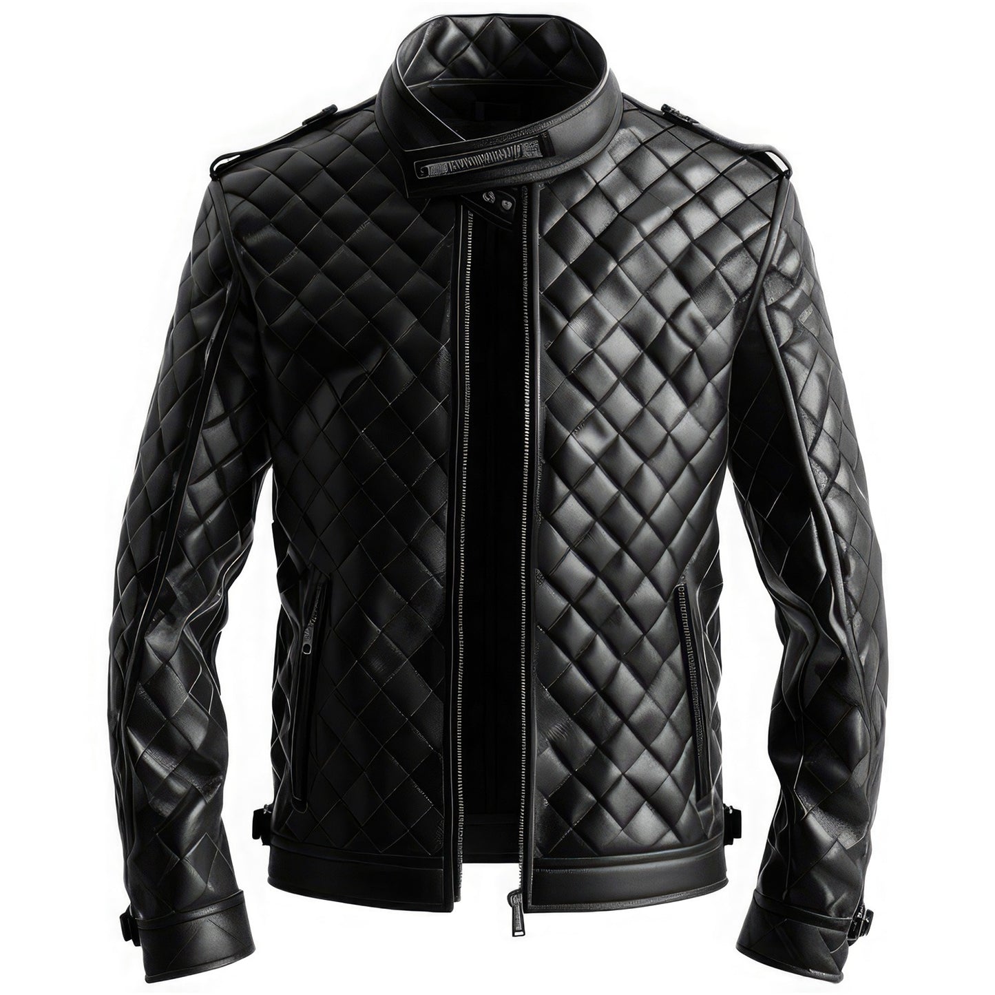 Stylish Genuine Sheepskin Biker Jacket for Men