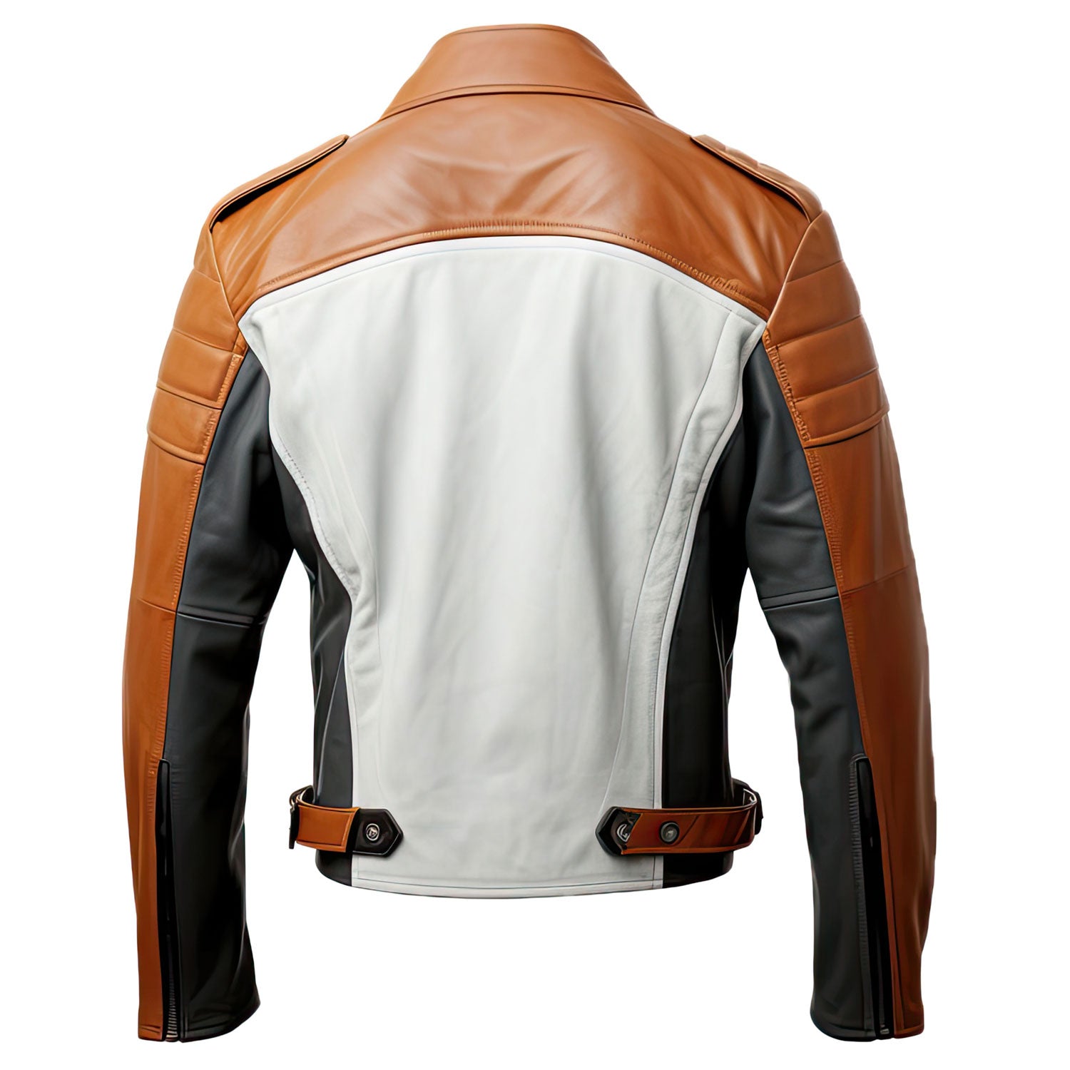 Men’s Brown Grey Genuine Sheepskin Stand Collar Stylish Streetwear Zip-up Smooth Lightweight Slim-fit Motorcycle Leather Jacket Gift for Men|Leather coats for men