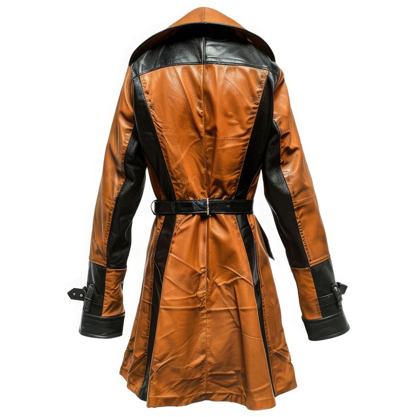 Luxurious Sheepskin Winter Trench Leather Coat