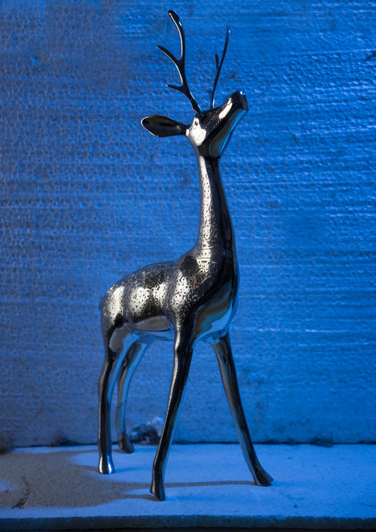 Big deer Brass pair,21inches tall 3.5kg pair,Doe, Reindeer, Sculpture,Halloween Gifts