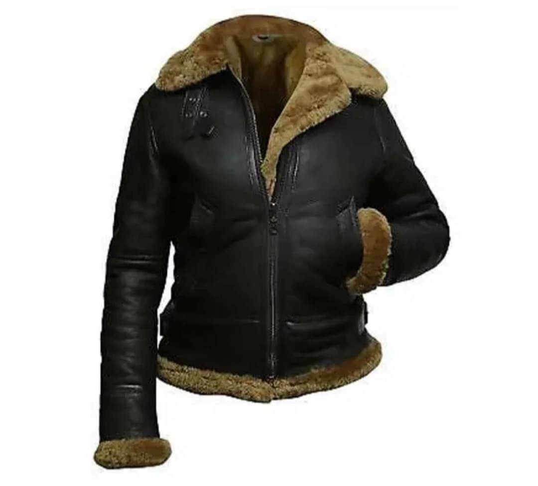 Women's Handmade Detachable Black Leather Jacket