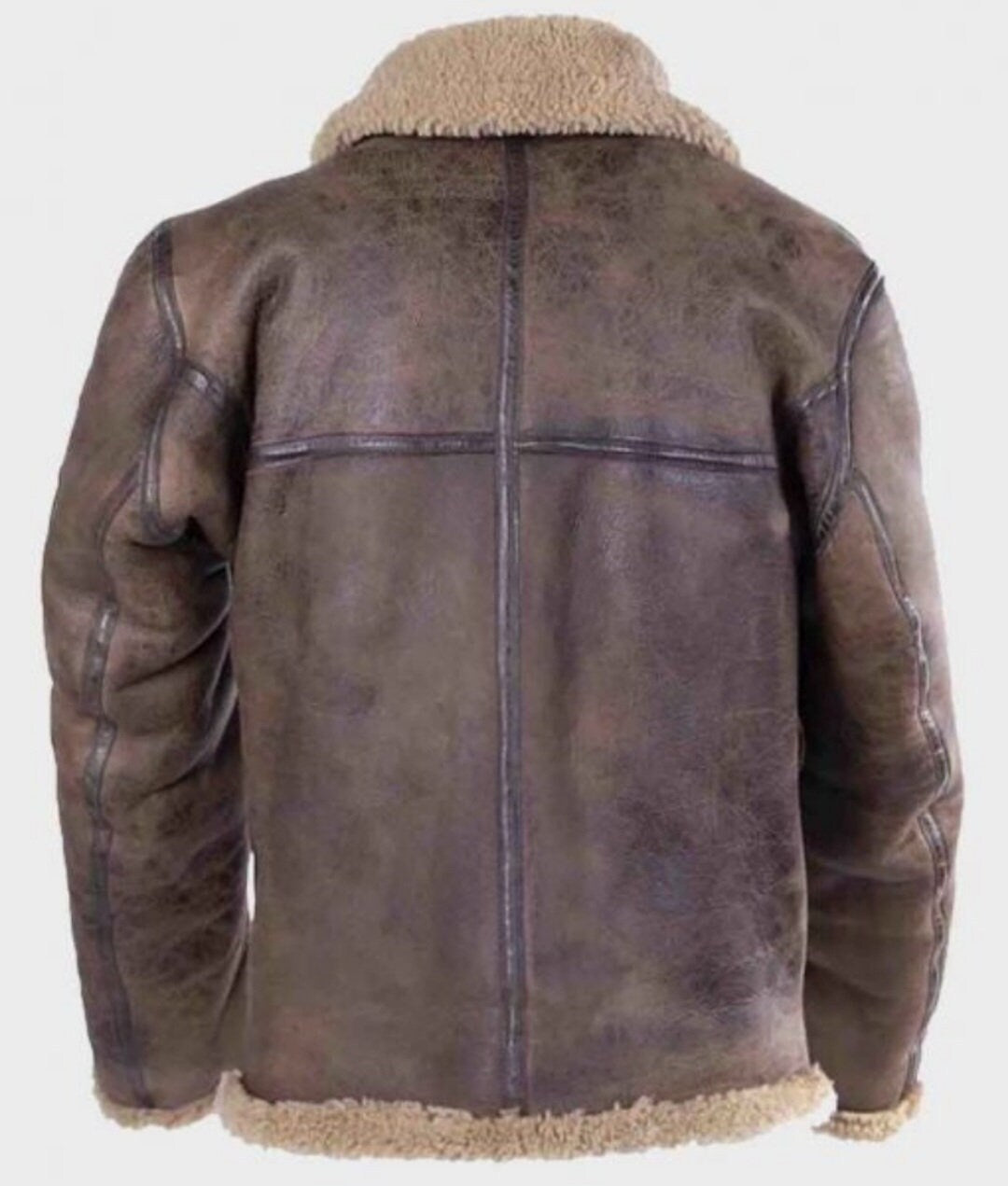 Men's Bomber Shearling Fur Motorcycle Jacket