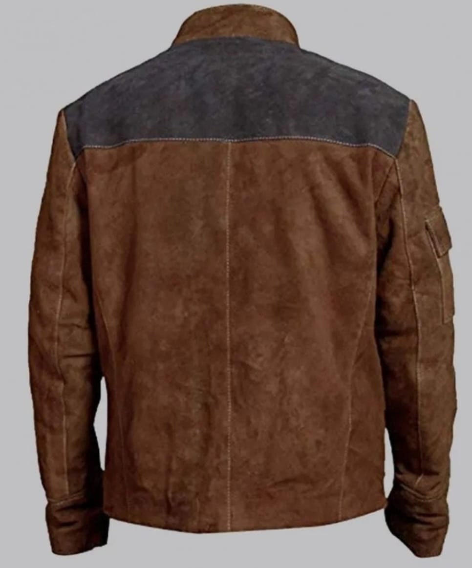 Handmade Stylish Suede Leather Brown Biker Jacket