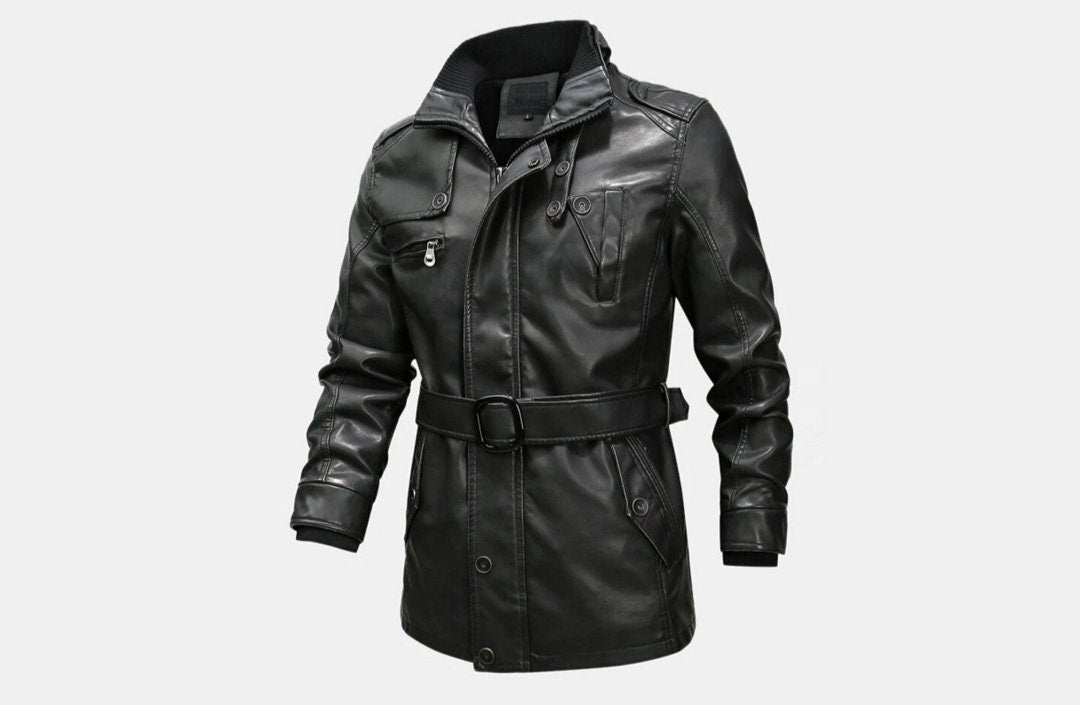Black Real Leather Jacket Zipper Style Leather Jacket For Men-Handmade Leather Jacket |Leather coats for men 