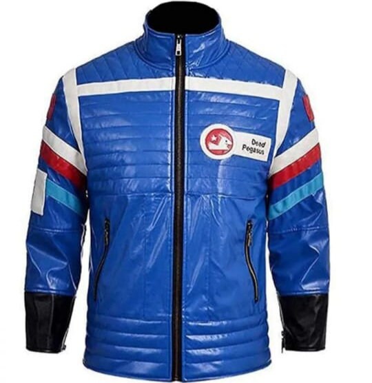 MCR Party Poison Blue Leather Jacket